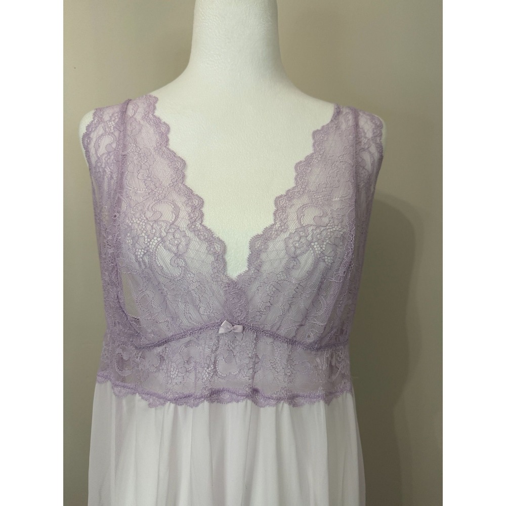 Size XL - Purple Lace Nightgown Chemise